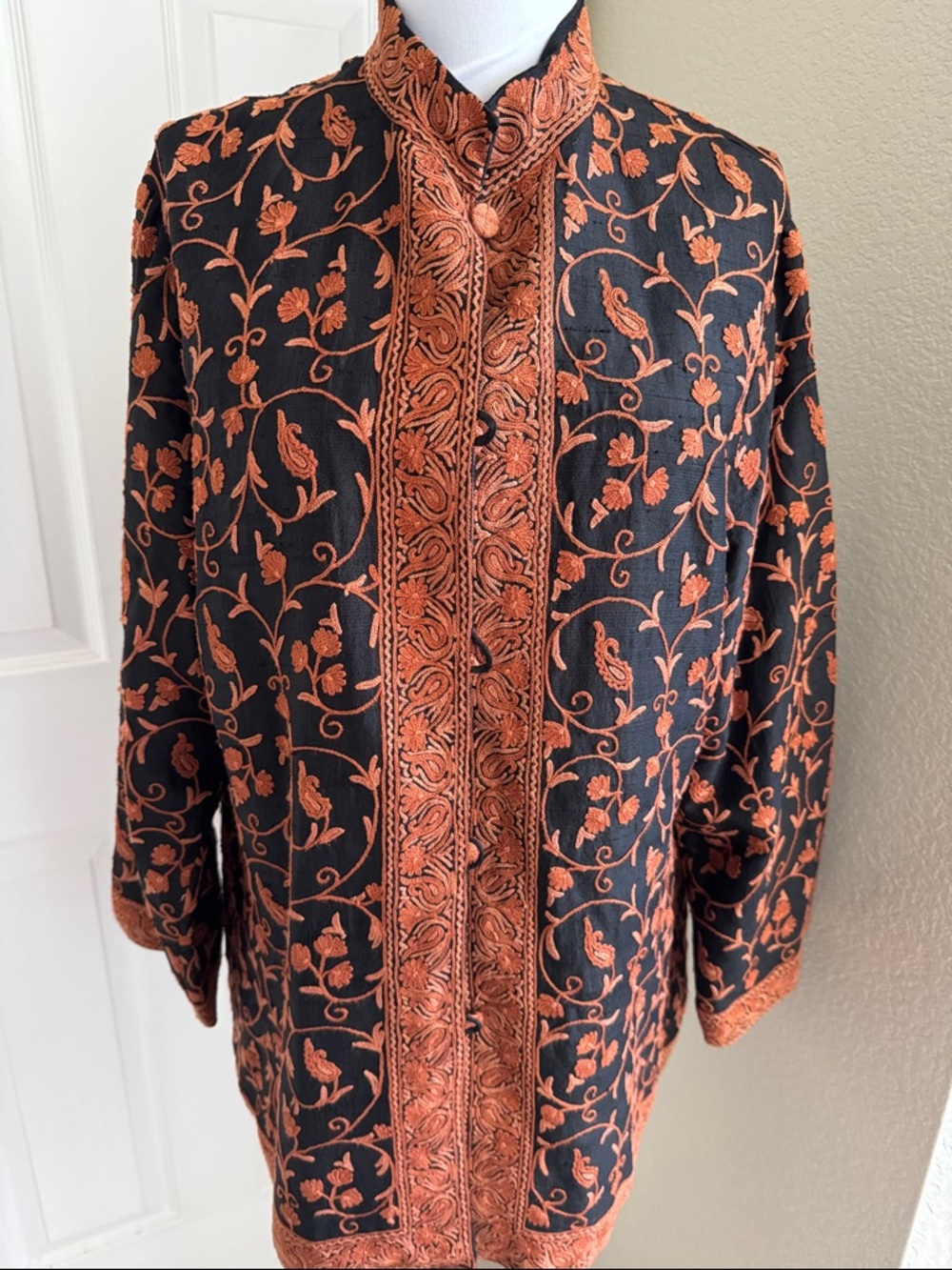 Kashmiri Silk Embroidered Coat